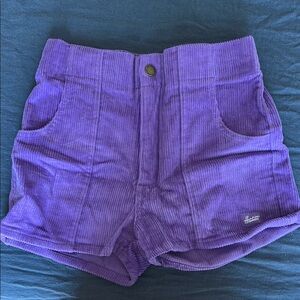 Purple Corduroy Shorts